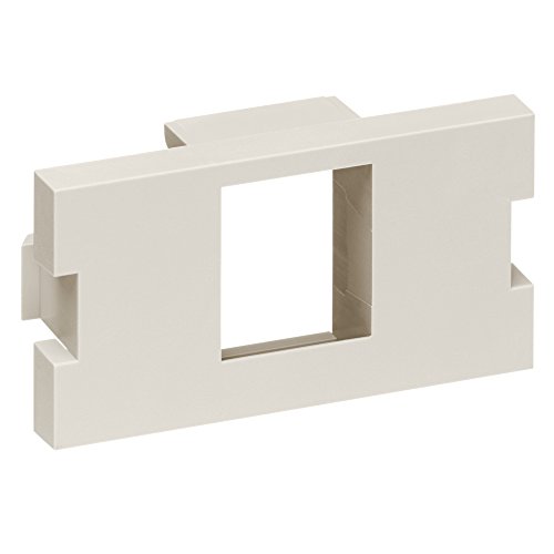 Leviton 41291-1MT 1-Port Multimedia Outlet System QuickPort Adapter Module (1 Unit High), Light Almond