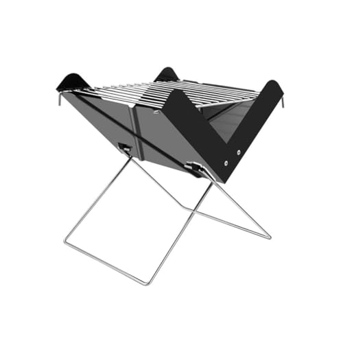 WEKADRIN Barbacoa de Inoxidable para Parrilla Portátil Resistente para Camping al Aire Asador Desmontable y Fácil de Transportar