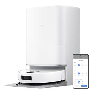 XIAOMI Robot Vacuum 5 Saugroboter mit Wischfunktion, 20.000Pa, Ausfahrbarer Mopp & Seitenbürste, 80°C Heißwasser-Moppreinigung, Selbstreinigende All-in-One Basisstation, App & Sprachsteuerung