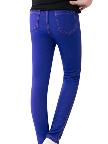 easyforever Kids Girls Stretchy Leggings Jeans Pull On Skinny Pants Jeggings Elastic Waist Denim Trousers Streetwear2