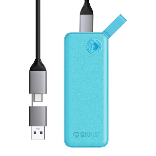 ORICO 512GB SSD Externo hasta 1050 MB/s, Disco Duro Externo SSD Portatil con Cable USB C y A 2 en 1, Compatible con iPhone 16 Pro MAX, Tableta, Computadora Portátil - B10PRO(Verde)