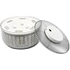 Electric Salad Spinner, Fruit Vegetable Washer Dryer Large 6L Capacity, 6W Multi-Use Lettuce Spinner, Vegetable Dehydrator, for Greens, Herbs, Berries, Vegetables and Fruits