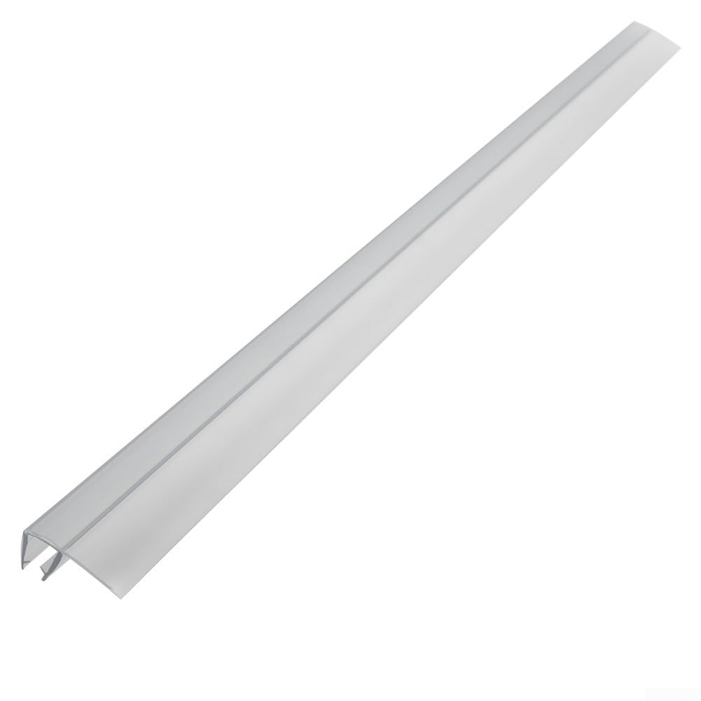 Seal Strip,Sleek Transparent F Shaped Curved Shower Screen Seals for Frameless Sliding Shower Door Glass Doors (8mm)