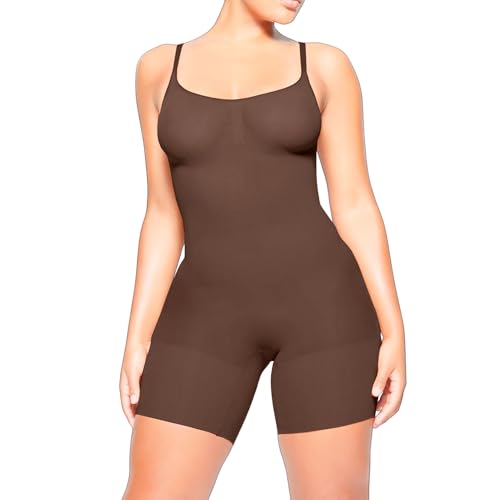 Image of Shapewear Bodysuit for Women Tummy Control - Body Sculpting Shaper Tank Top Brief and Midthigh - Seamless Snatched Waist Slimming, Butt Lifting