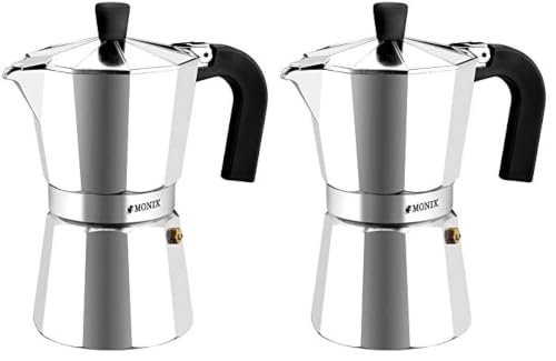 Monix Vitro Express | 6-Tassen-Kaffeemaschine aus Aluminium (Packung mit 2) – Ansicht 1