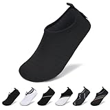 SAGUARO Scarpe Scoglio Uomo Donna Scarpette Mare Asciugatura Rapida Traspirante Calzini Acqua Antiscivolo Leggere per Piscina Spiaggia Surf Immersione (Nero Pece,40/41 EU)
