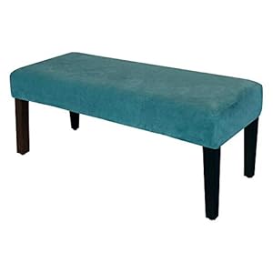LUSHVIDA Velvet Dining Room Bench Covers Soft Stretch Spandex Upholstered Bench Slipcover Removable Washable Bench Seat Furniture Protector for Living Room and Kitchen