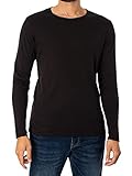 Slim Fit G-STAR RAW Herren Basic Round Neck Long Sleeve T-Shirt, Schwarz (black D07204-124-990), XL