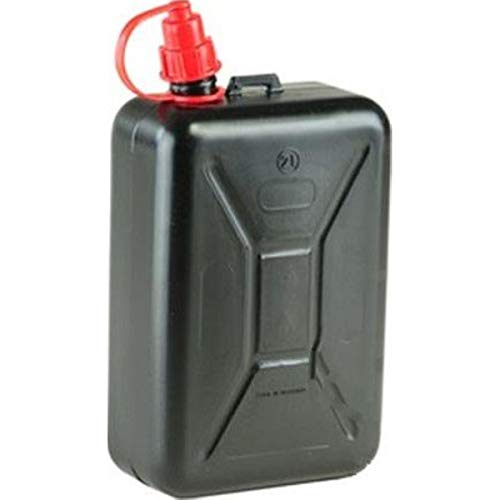 h�nersdorff - Tanica per carburante standard da 2 l, HD-PE, con beccuccio di scarico integrato, colore: Nero