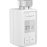 Homematic IP Smart Home Heizk&ouml;rperthermostat &ndash; Flex, digitaler Thermostat Heizung, Steuerung per App, Alexa, Google Assistant, einfache Installation, Energie sparen, 160230A0