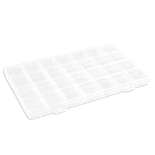 28 Grids Plastic Organizer Box with Dividers for Crafting, Storage Container for Beads & Charms & Accessories2-Pack