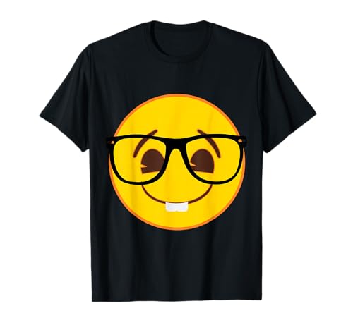Official Emoji Nerd Glasses Yellow Smile Face T-Shirt