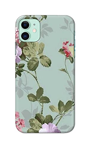 Image of Printed Hard Back Cover Case for Apple iPhone 11 Back Cover (Floral Painting) -702