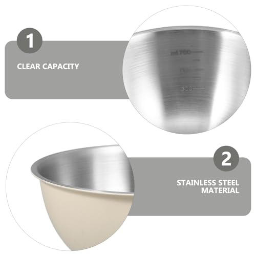 Tazón de Acero Inoxidable Pequeño para Cocina Blanco miniatura 7