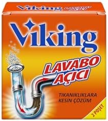 Viking Lavabo Açıcı Granül Tıkanıklık Giderici 2 x 50 gr — Amazon ürün görseli
