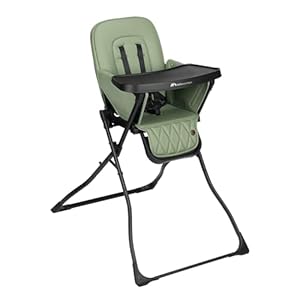 Bebeconfort Mallow, kinderstoel, 0-3 jaar, 0-15 kg, compact inklapbaar, comfortabele gepolsterde zitting, eenvoudig te reinigen, lichtgewicht (5,6 kg), inklappen met een hand, Mineral Green