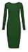 Produktbild Islander Fashions Damen Plain Langarm Stretch Midikleid Damen Bodycon Jersey Maxikleid Flasche Grn 3X Large