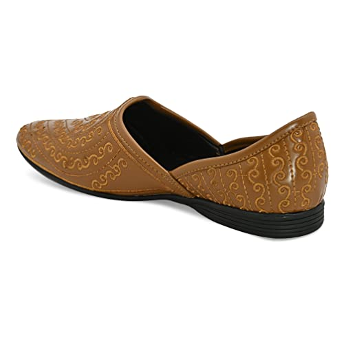 Image of San Frissco Men Faux Leather Atlantis Cherry Mojaris