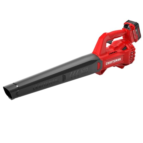 CRAFTSMAN V20 Leaf Blower Cordless with 4.0 Ah Battery and Charger, 90 MPH 200 CFM, Integrated Scraper, Lightweight, Easy Operation Handheld Blowers for Lawn Care (CMCBL710M1) - image 6