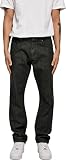 Urban Classics Men's Organic Straight Leg Denim Hose, Black Washed, 36