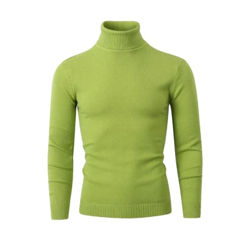 Men’s Pullover Knitted High Neck Sweater Winter Warm High Neck Casual Sweatwear Tops Jumper