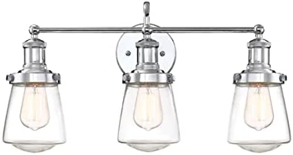 DESIGNERS FOUNTAIN Taylor 3-Lights Vanity Light Fixture, 22.63 Inch Wall Mount Sconce for Bathroom, Bedroom or Mirror, Chrome, 69503-CH