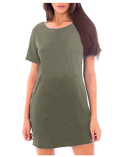 Kit com 03 Vestidos Camisetão Feminino Mulheres Alta Qualidade Super Estiloso – Bege – Vinho – Turqu