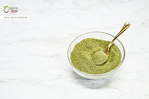 Organic Way Gotu Kola Powder (Centella asiatica) - Organic & Kosher Certified | Raw, Vegan, Non GMO & Gluten Free | USDA Certified | Origin - India (1/4LBS / 4Oz)