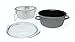 Cordon Green Fritteusentopf, 5 l, mit Pyrex-Deckel und Korb, graue Emaille