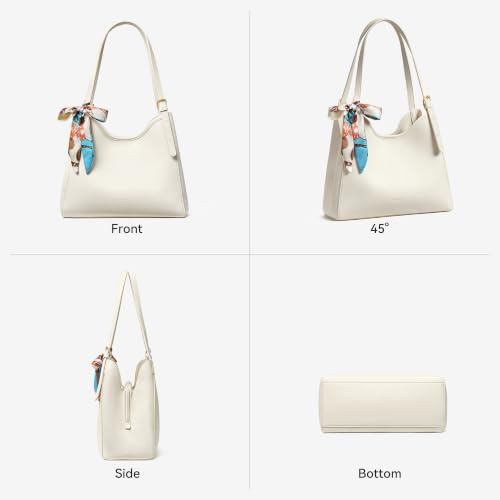 Image of BOSTANTEN Shoulder Bag for Women, 3-Compartment Leather Purses and Handbags