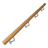 Riyyow Pasamanos, pasamanos de la Escalera de Madera Antideslizante Inicio contra la Pared Interior Loft Barandillas Ancianos Pasadores de Pasos Corredor...