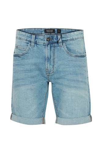 Indicode IDQuentin Herren Jeans Shorts Kurze Denim Hose im Stretch Eingriffstaschen Destroyed-Optik Baumwollmischung Regular fit, Größe:XL, Farbe:Blue Wash (1014)