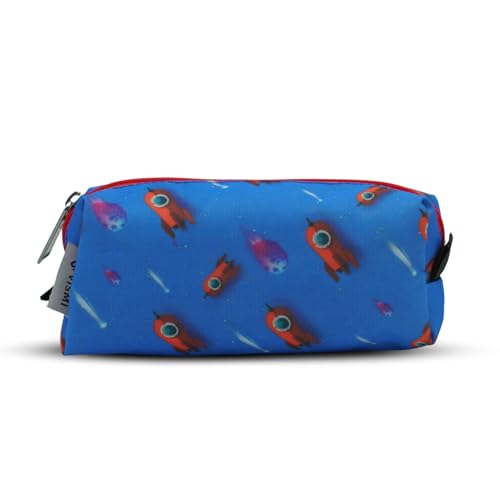 Image of VISMIINTREND Space Mid Printed Flat Pencil Pouch - Stylish and Multi-Purpose for All Ages Boys & Girls | Large | Stationary Organizer | Pen Case | School | Kids | College | Students | Gifts