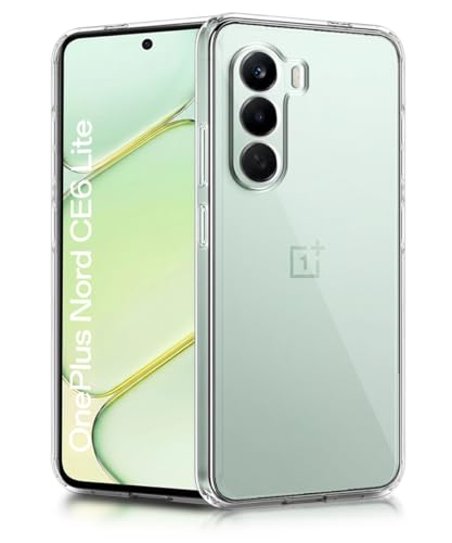 Image of WOW IMAGINE Transparent Back Cover for 1+ OnePlus Nord CE 6 Lite 5G | Raised Bumps for Full Device & Camera Protection TPU Silicone Back Case Mobile Cover - Transparent