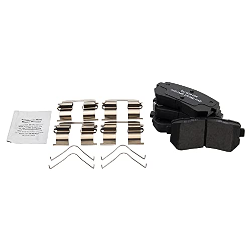 Image of TRQ Rear Brake Pad and Rotor Set Ceramic Compatible with 2016-2018 Hyundai Sonata