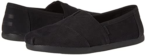 Toms Men's Alpargata Loafer Flat, Black/Black Heavy Twill/Nubuck Synthetic Trim, 14 #TOP6