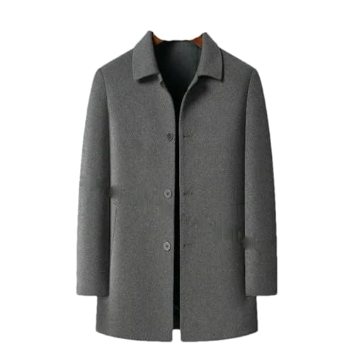Manteau d'hiver en laine mélangée homme chaud avec duvet d'oie