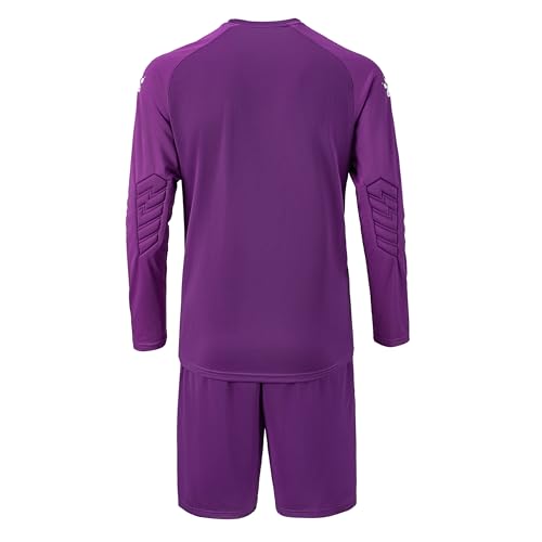 KELME Men's Soccer Goalie Jerseys,Padded Goalkeeper Kit,Youth Goalie Shirt and Pants with Socks Purple Large - Thumbnail 5
