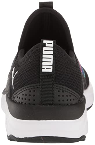 PUMA Softride Sophia Slip-On Repeat (Little Kid) Black White 12 Little Kid M3