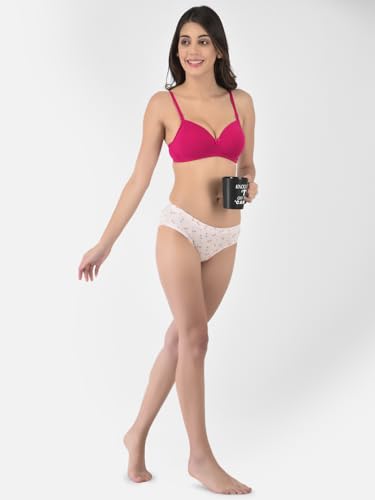 Image of Softline Women's Cotton-Rich Wire-Free Padded Bra | Full Coverage, Seamless & Breathable for Everyday Comfort | Soft Fabric with Supportive Fit for All-Day Wear
