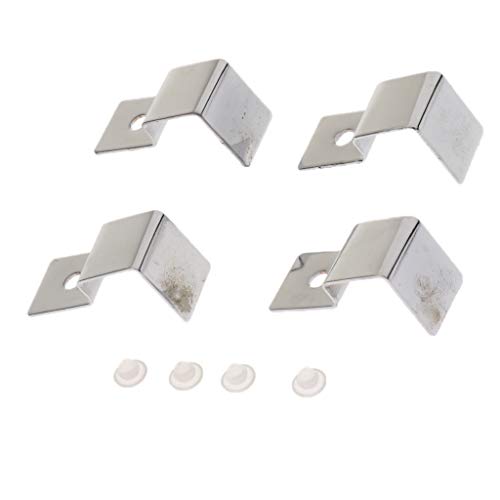 8X Set Pedane Clip Coperchio in Acciaio Inox Supporto per Acquario, Serbatoio da Pesca - 19MM