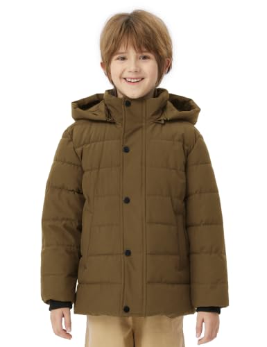 Image of wantdo Boys' Winter Coat Thick Puffer Jacket Snow Wear With Removable Hood