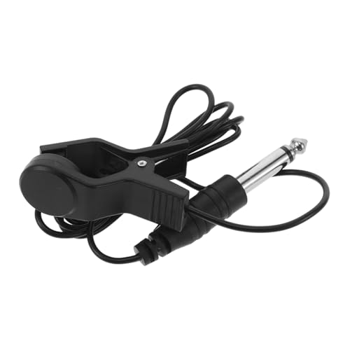 Abaodam アコースティックギターピックアップ マイク内蔵 クリップオン型 楽器用トランスデューサー バイオリン マンドリン ウクレレ対応 音響増 アンプ接続可能