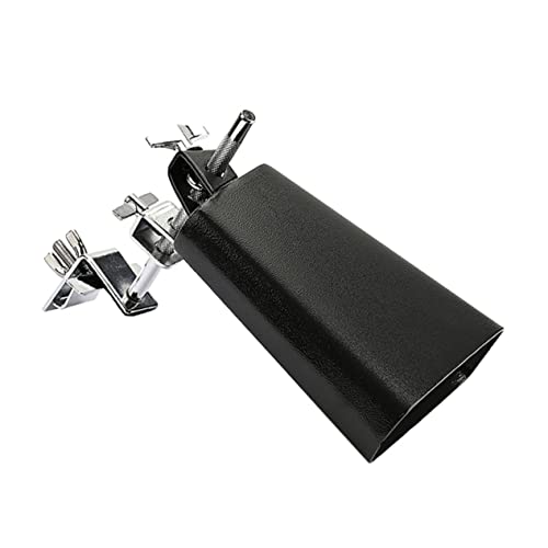 CIMAXIC 1 Set Drum Clip Cheering Bell Handheld Cowbell Cow Bells Noise Maker Cowbell Noisemakers Grazing Sheep Bells Percussion Cow Bells Windchime Kits Music Instrument Part Black Metal