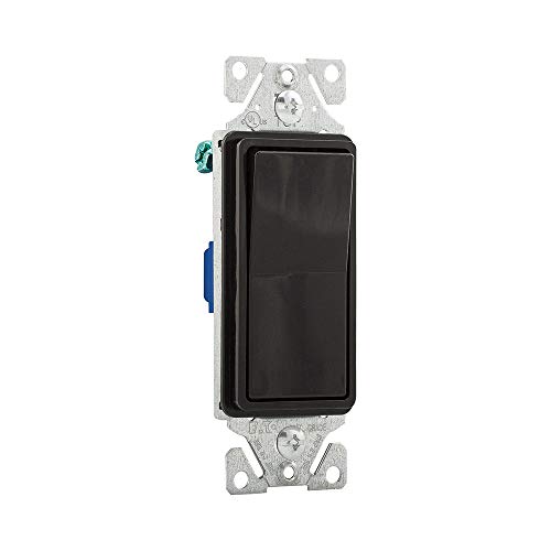 Image of Eaton 7501B 15-Amp 120-Volt Single-Pole Decorator, Black