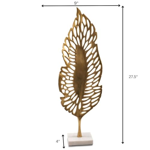 Escultura Primavera Hoja Dorada Alta 27.5 in miniatura 2