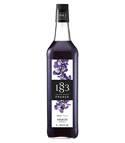 Image of 1883 Violet Syrup for Drinks, Made in France, 1 Liter Glass Bottle