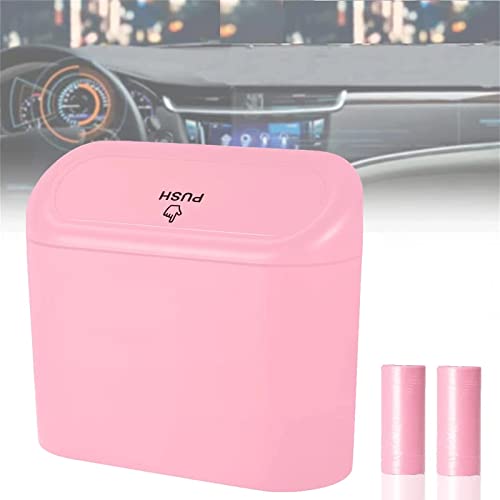 Tulsondai Car Trash Can, Mini Trunk Push Hanging Portable Car Bin with 2 roll Disposable Trash Bag...