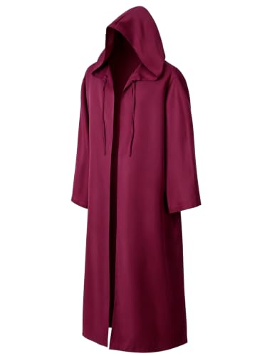 Image of GOLDSTITCH Men Hooded Robe Cloak Knight Fancy Cool Cosplay Costume