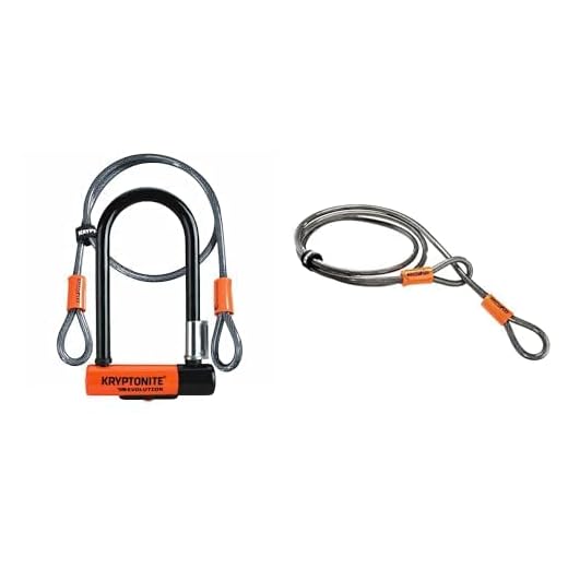 Kryptonite Evolution Mini-7 Bike U-Lock with Cable + KryptoFlex Security Cable